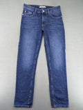 Calvin Klein Jeans blue straight jeans classic five-pocket design adjustable waistband 100% cotton