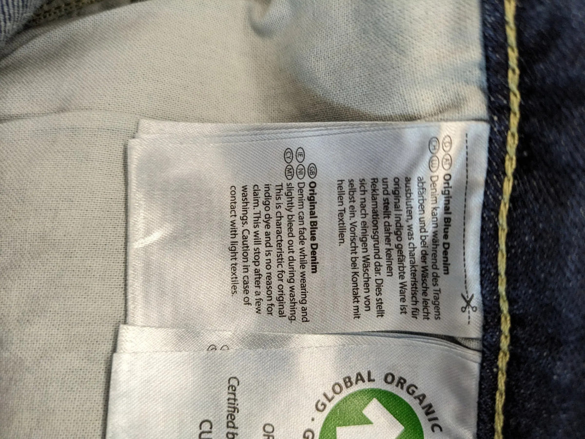 Lidl blue straight jeans classic 5-pocket design, made from organic cotton with stretch.