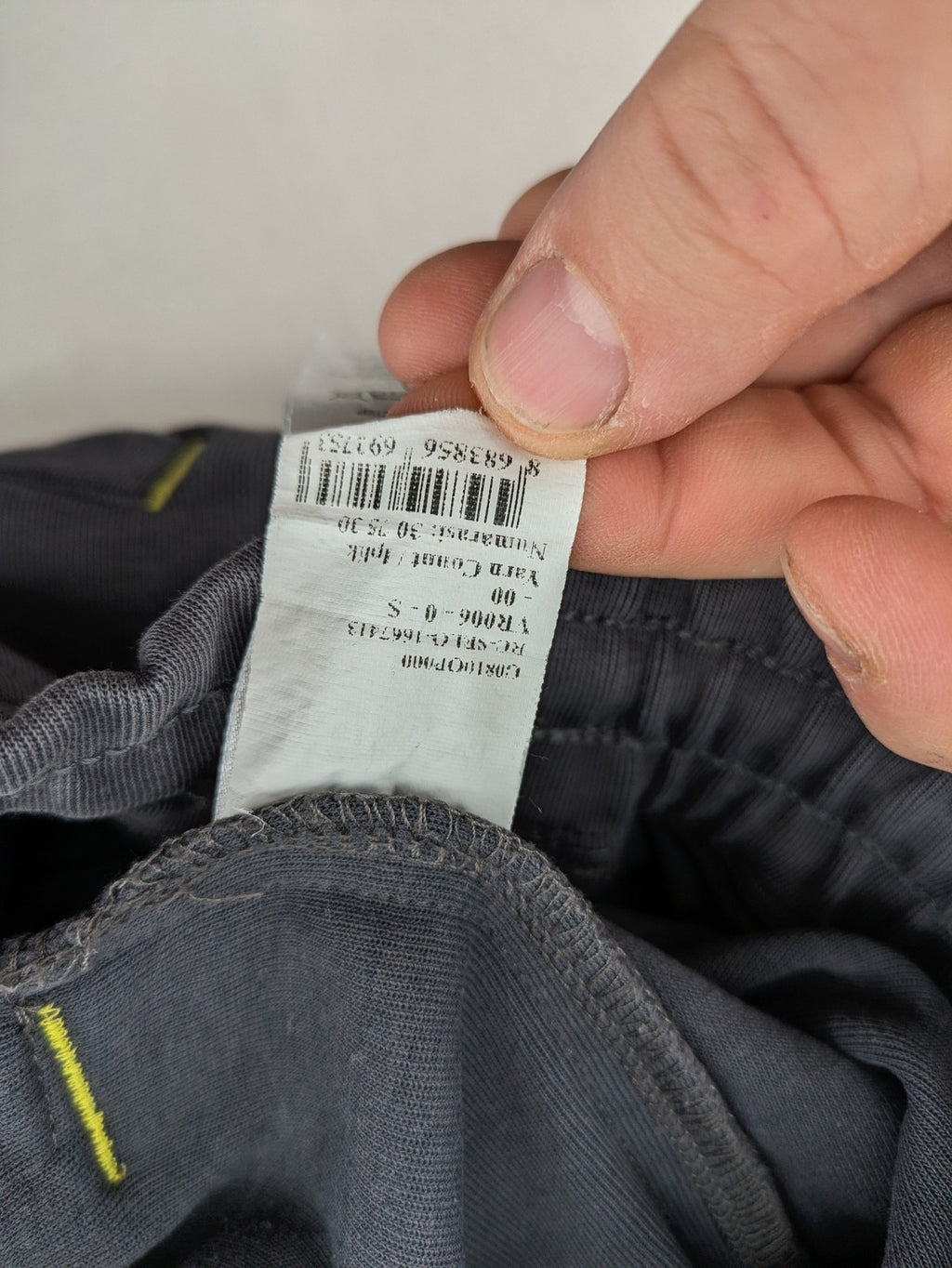 US Polo Assn grey sweatpants with light green drawstring and subtle logo detail.
