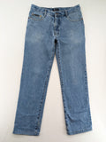 Novilunio blue straight leg jeans 5-pocket style 100% cotton vintage wash
