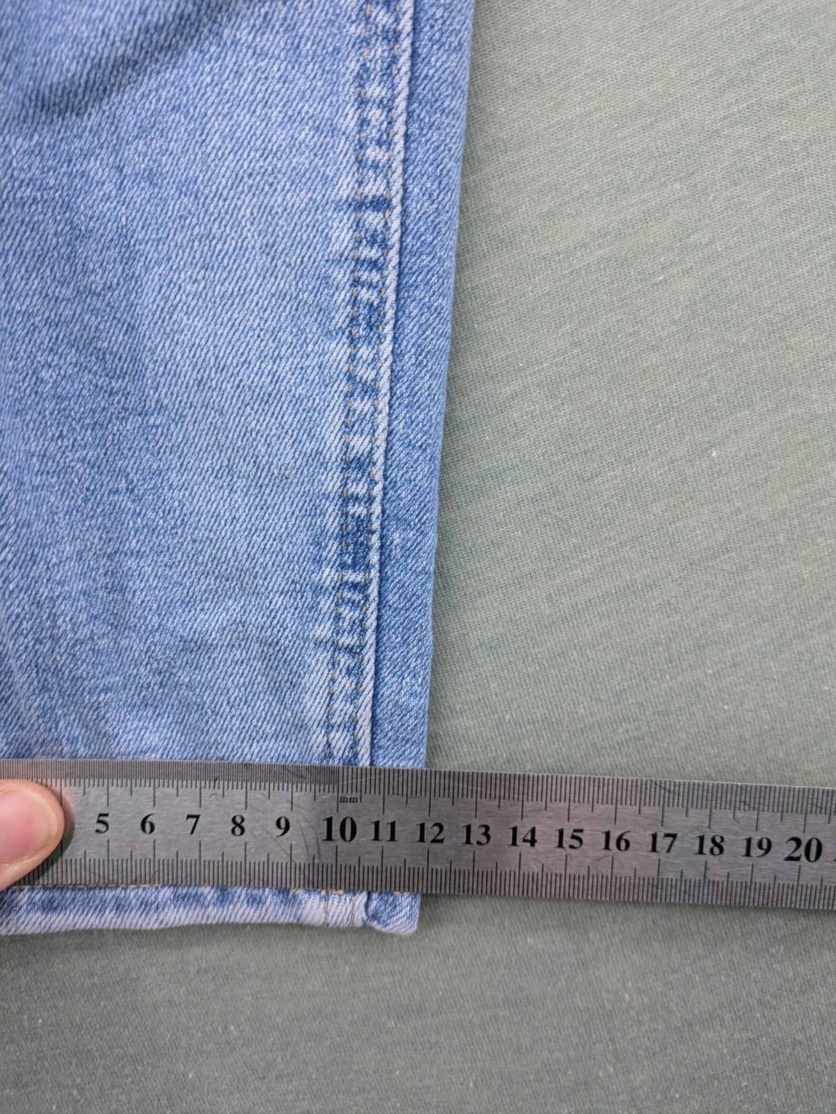 Calvin Klein Jeans blue high rise super skinny ankle jeans with logo patch and stretch material.