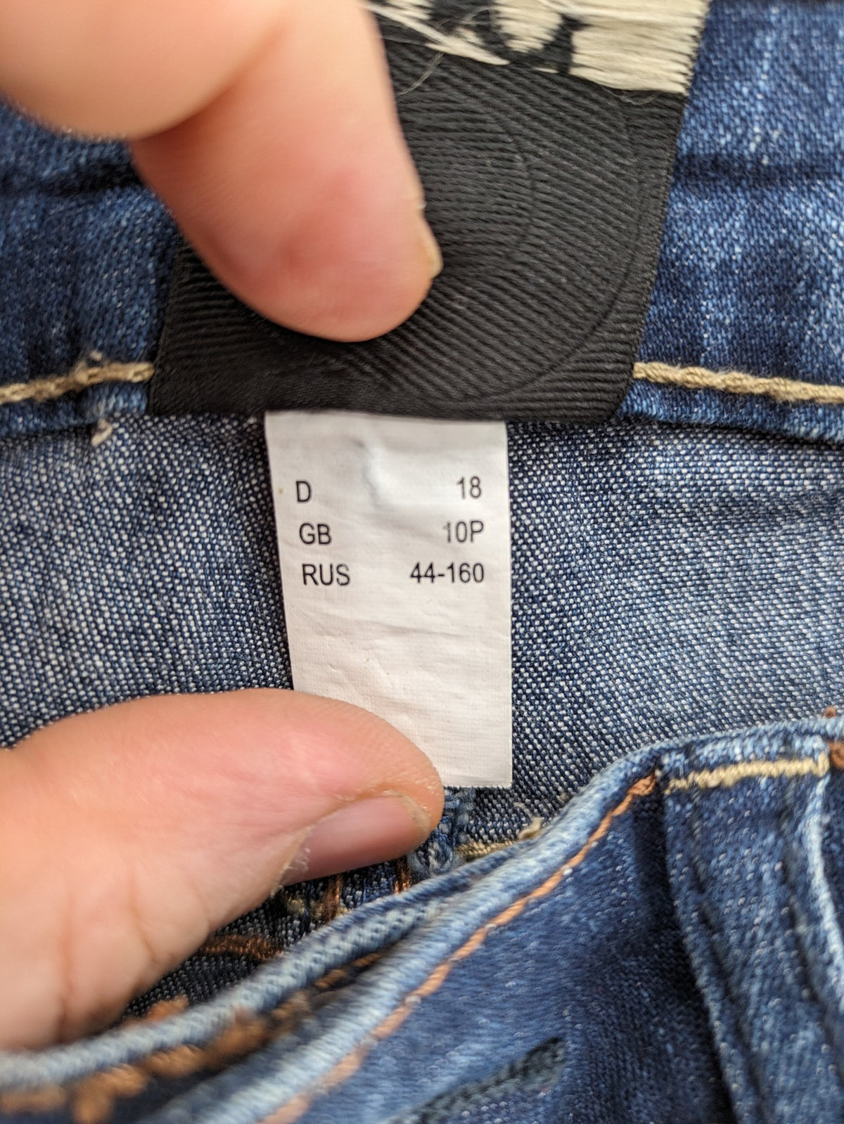 COS blue straight jeans relaxed fit high waist button fly 100% cotton denim.