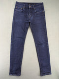 Massimo Dutti pink tapered fit jeans, stretch denim, classic design, versatile style.