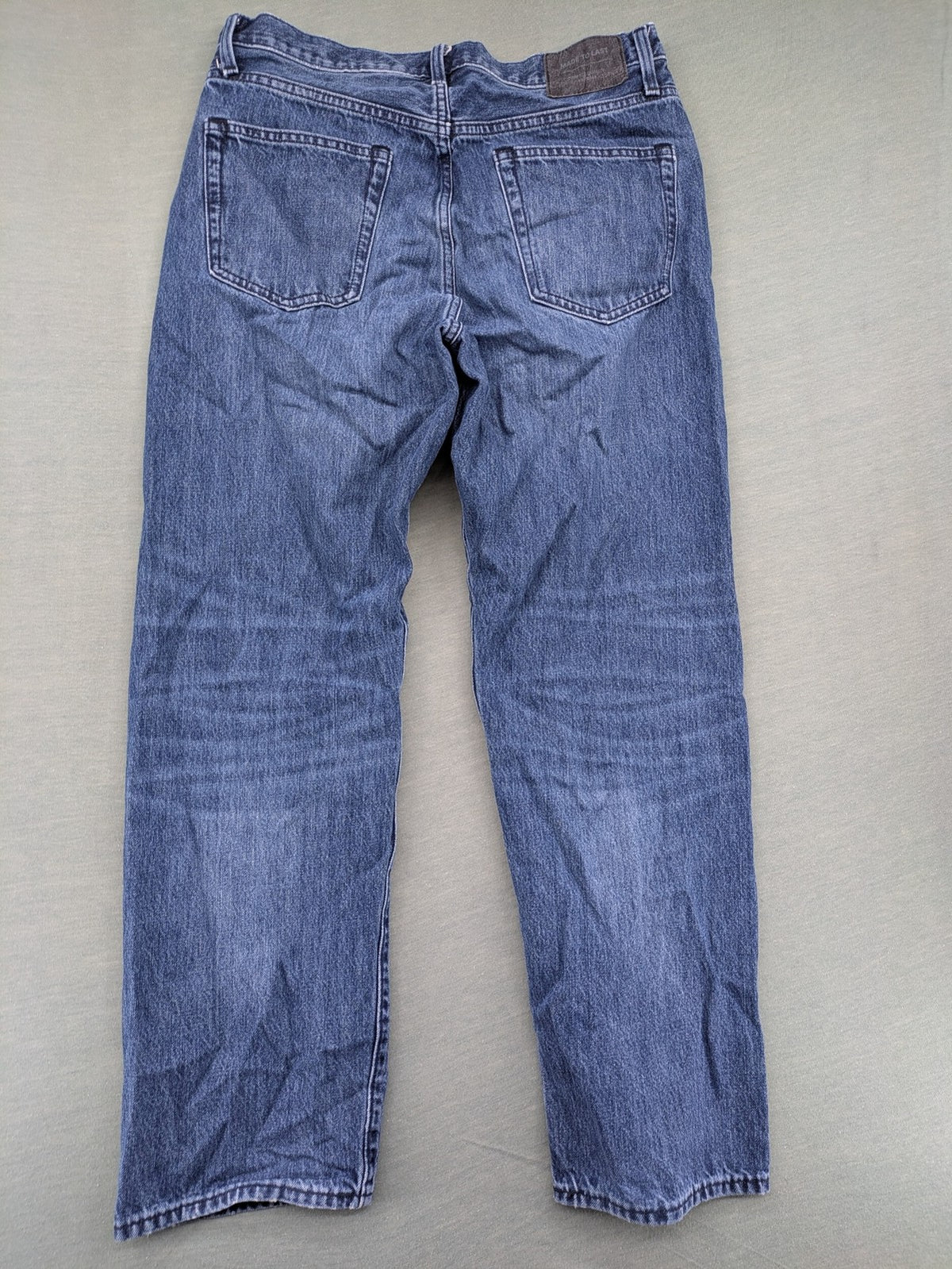 C&A blue straight jeans relaxed fit classic 5-pocket style washed denim look