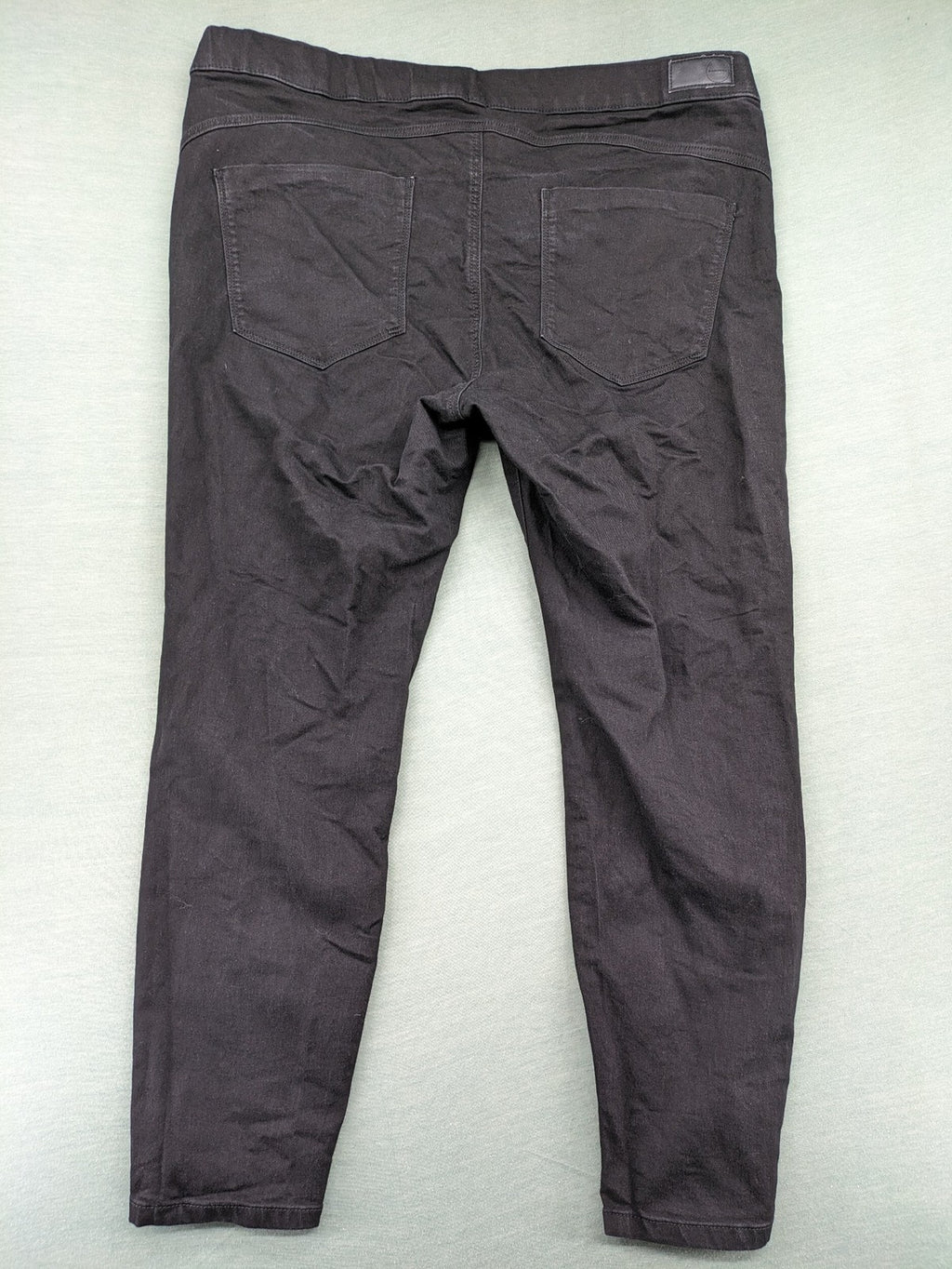 Clockhouse black jeggings mid rise pull-on style with elastic waistband and stretch material.
