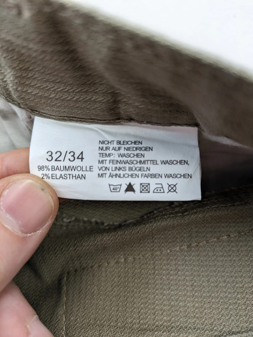Jan Paulsen khaki straight jeans classic 5-pocket style cotton stretch material