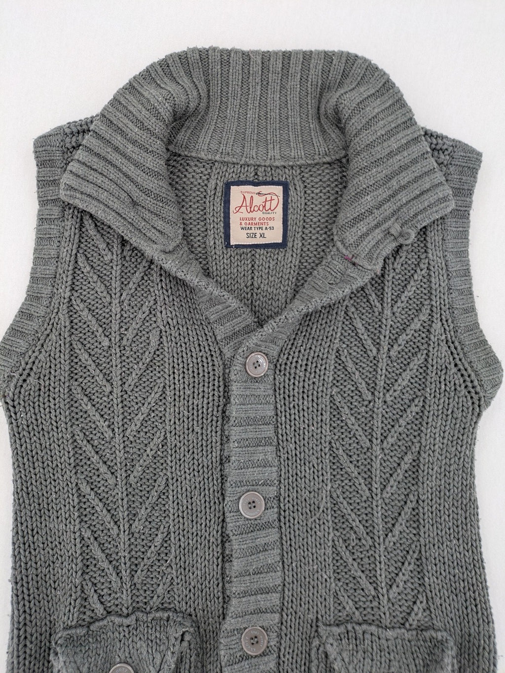 alcott grey turtle neck jumper cable knit pattern with ribbed collar and pockets