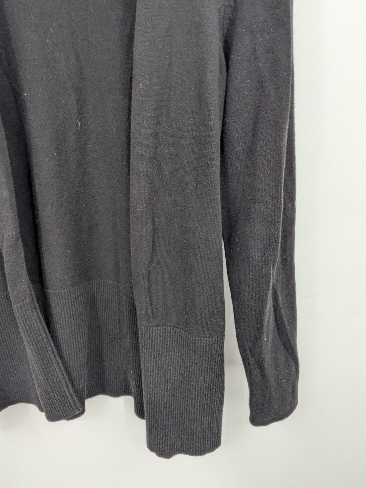 s.Oliver black turtle neck jumper open front soft viscose cotton blend