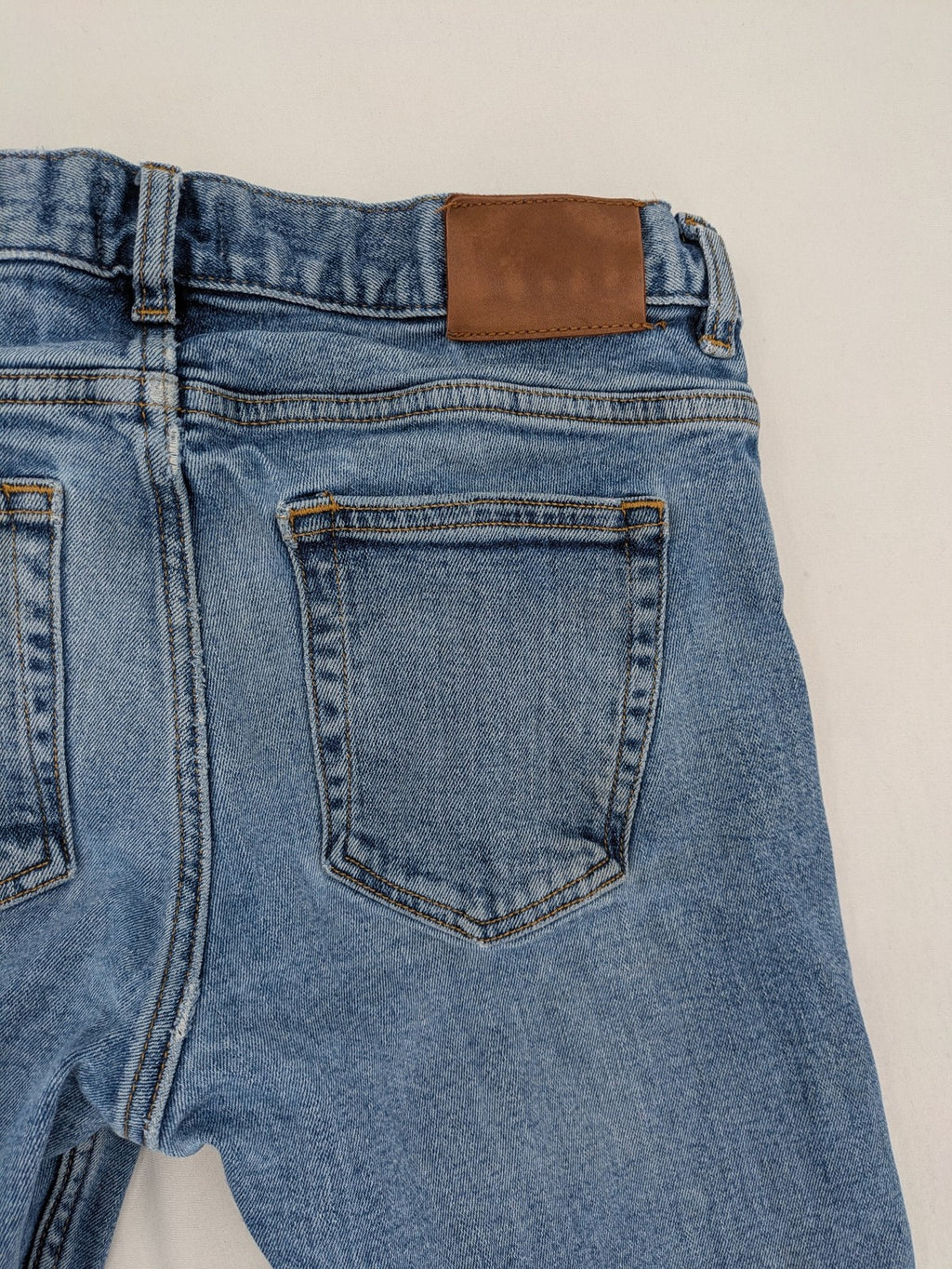 H&M blue skinny fit jeans classic 5-pocket design medium wash stretch denim