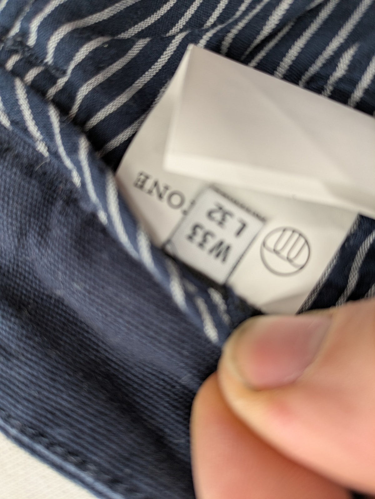 Keystone Apparel navy chino pants slim fit organic cotton with classic design.