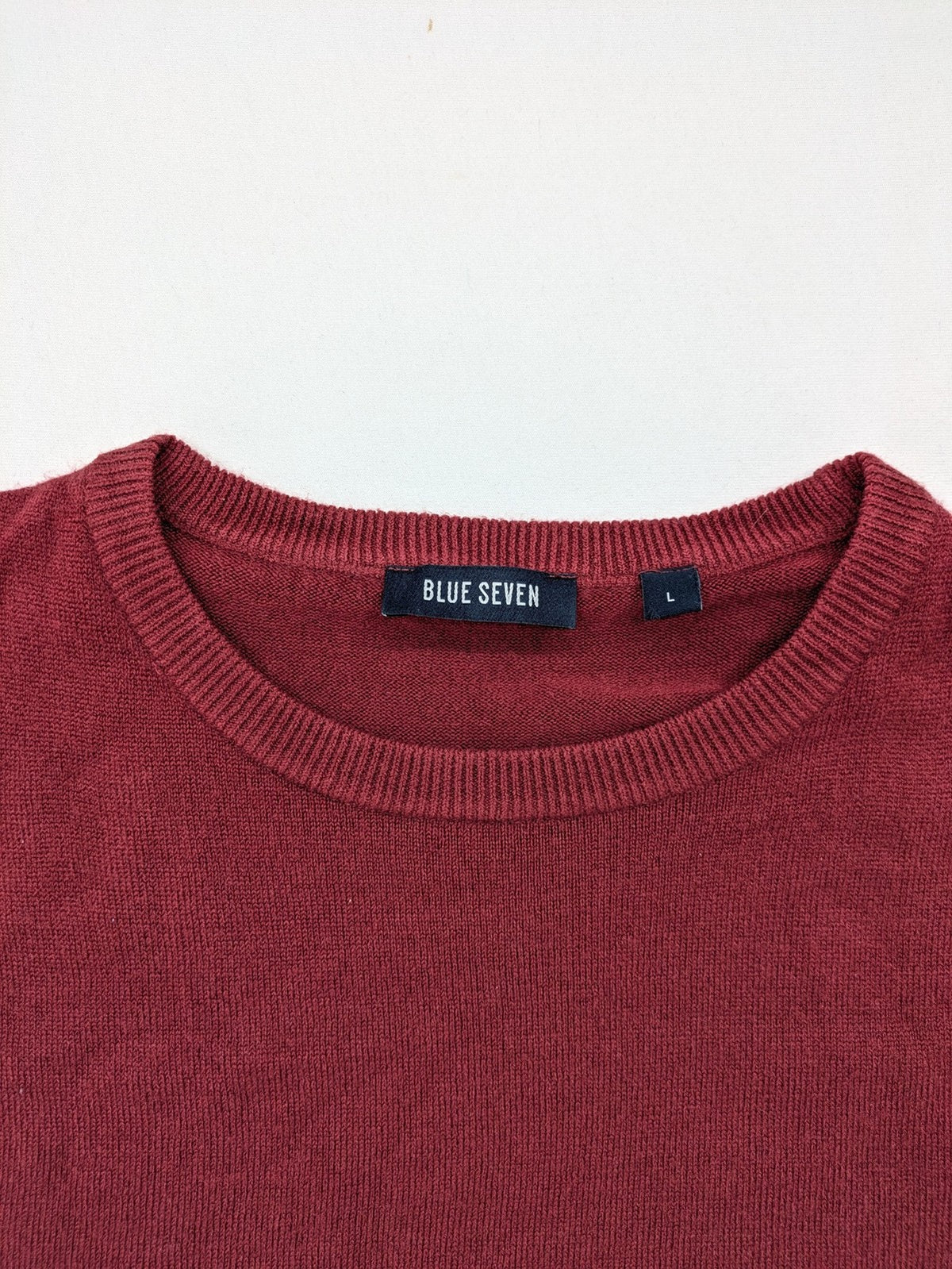 Blue Seven turtle neck jumper burgundy red soft knit round neck design