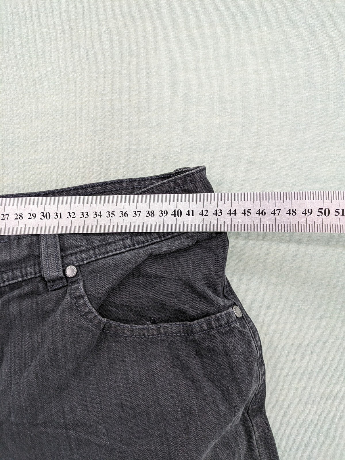 BRAX straight jeans black washed 5-pocket design with zipper and button closure