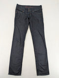 Hilfiger Denim blue straight jeans with double button closure and logo detail.