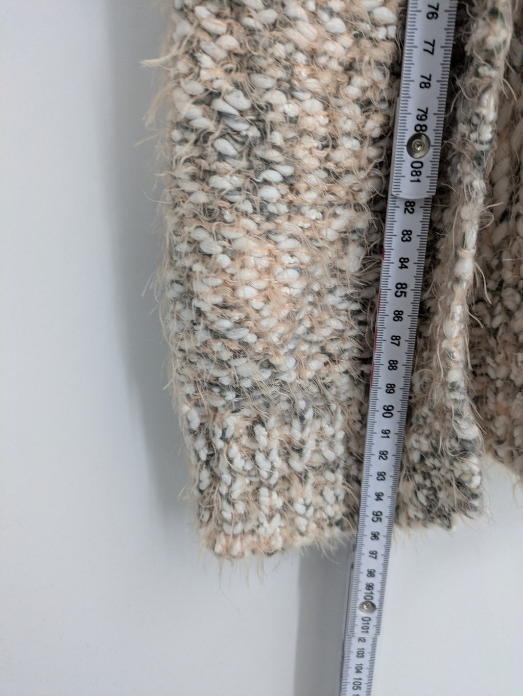 9th Avenue pink cardigan open front soft knit with multicolored pattern