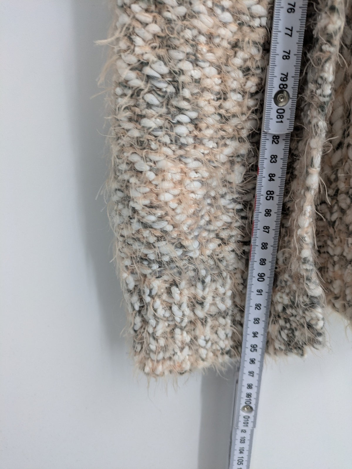 9th Avenue pink cardigan open front soft knit with multicolored pattern