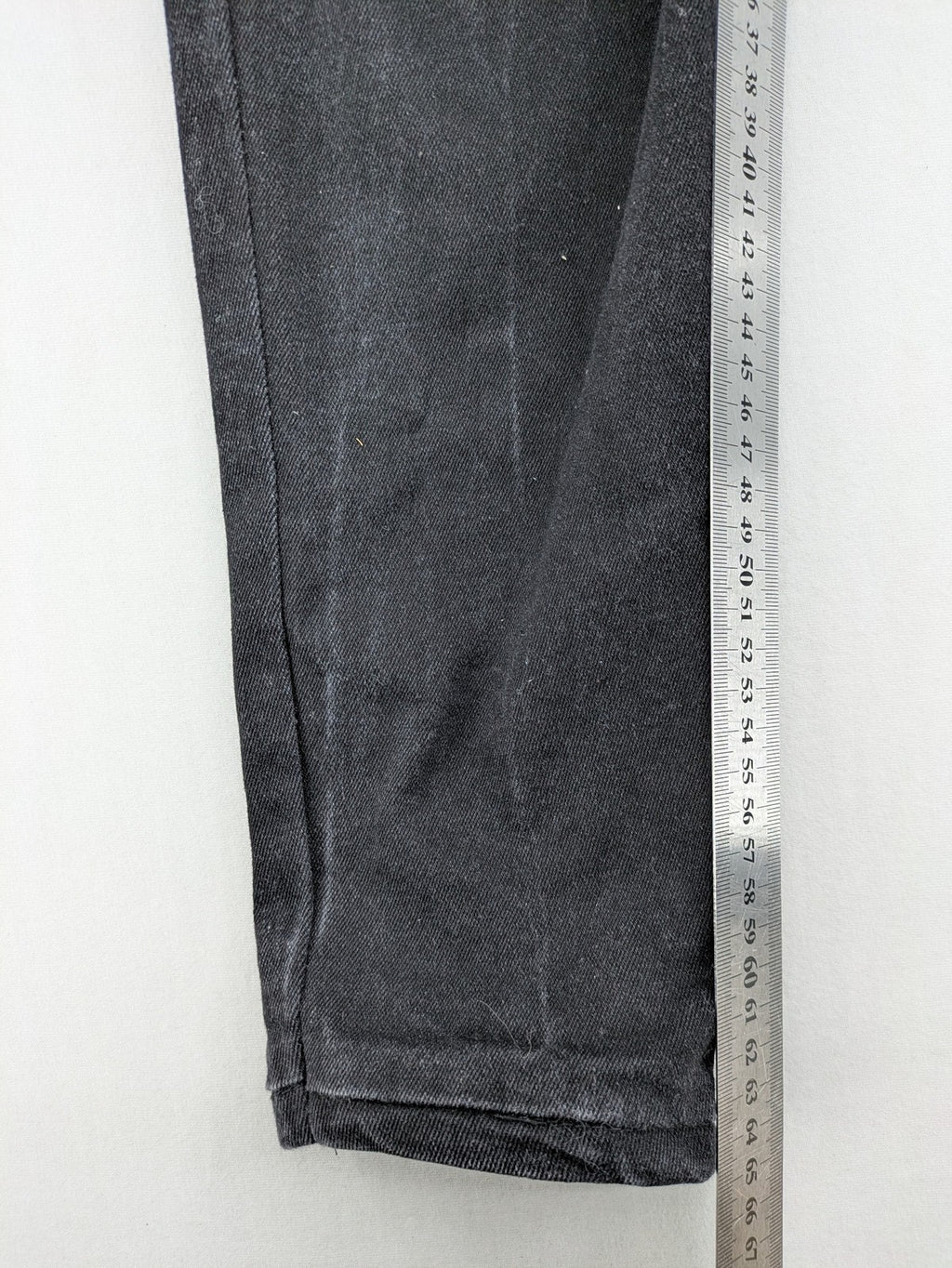 Captiva Jeans black straight jeans, classic five-pocket style, button fly, washed denim.