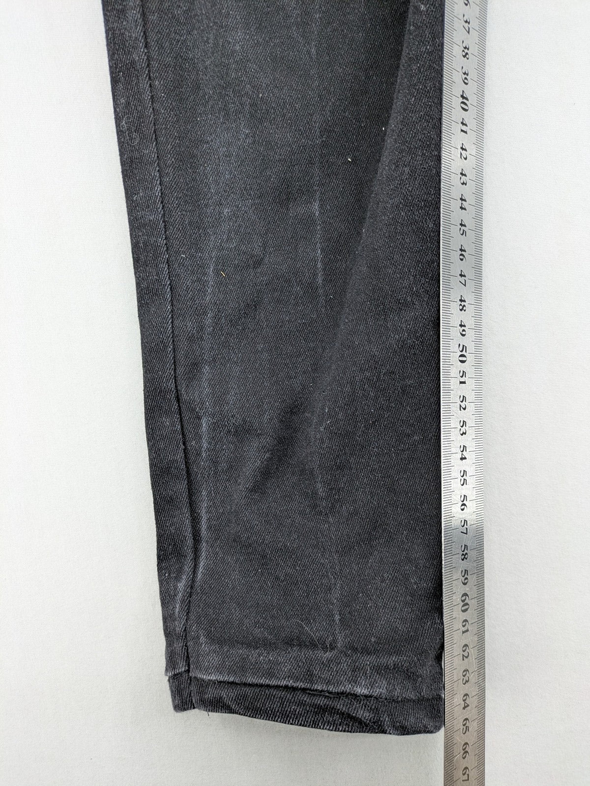 Captiva Jeans black straight jeans, classic five-pocket style, button fly, washed denim.