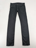 Diesel black Thommer Slim jeans with classic 5-pocket design and stretch material.
