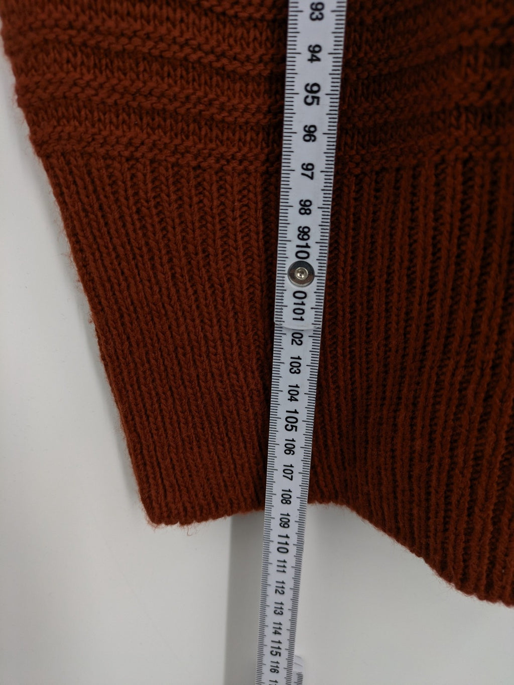 Braun brown turtle neck jumper with decorative cable knit pattern and long sleeves.