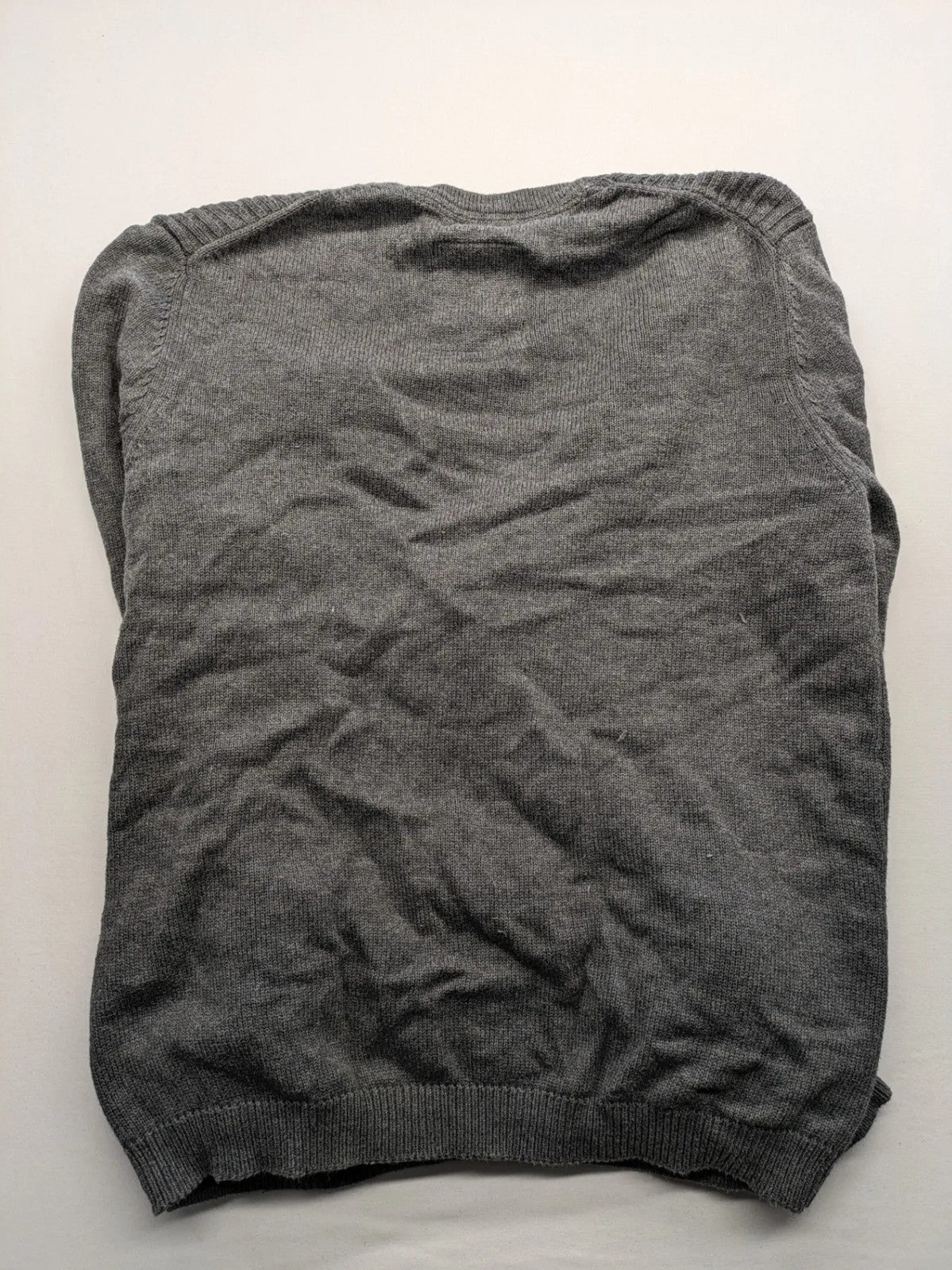 s.Oliver grey turtle neck jumper with varsity college patch and button closure.