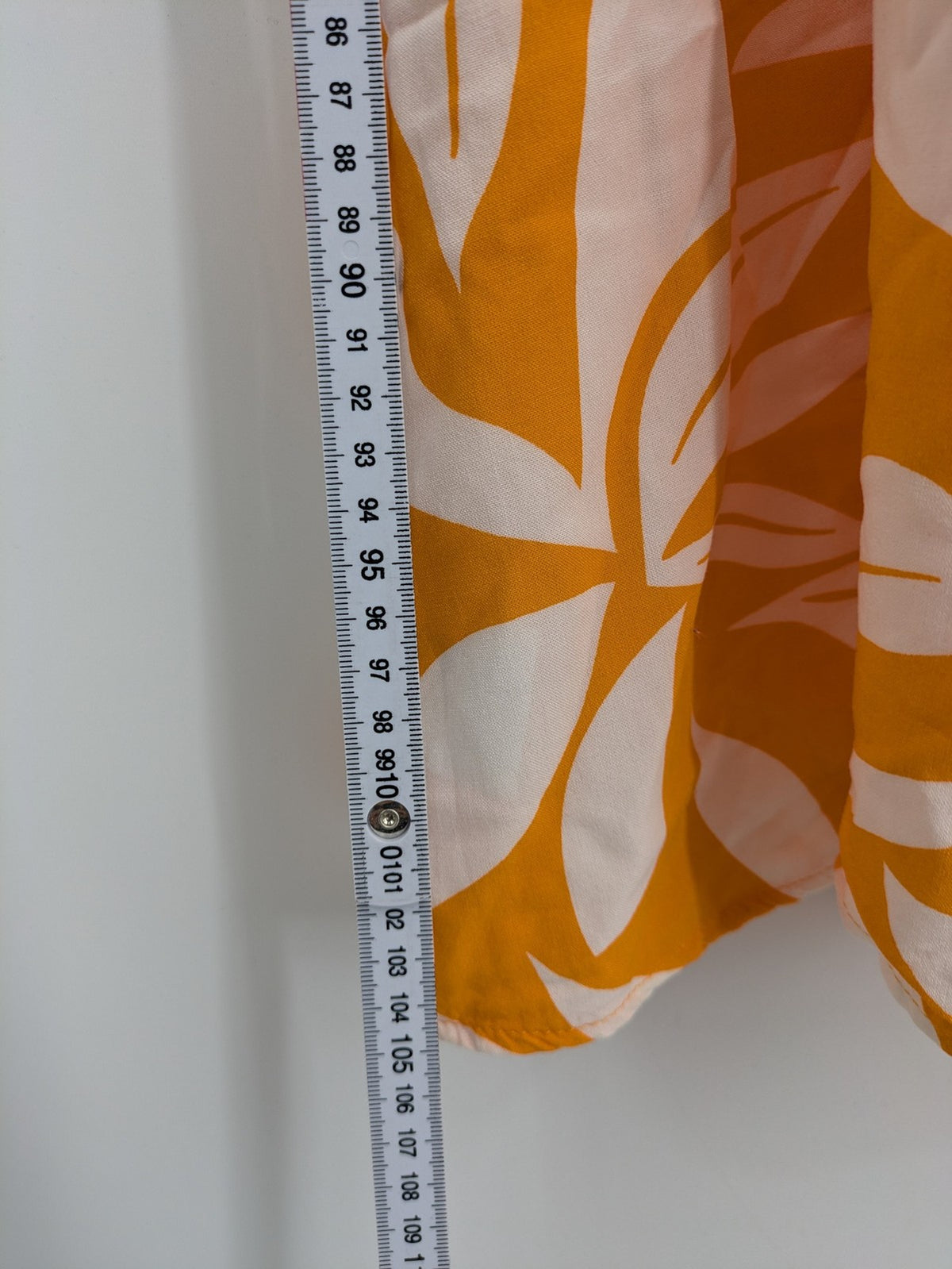 up2 fashion orange summer dress floral print smocked bodice 100% viscose