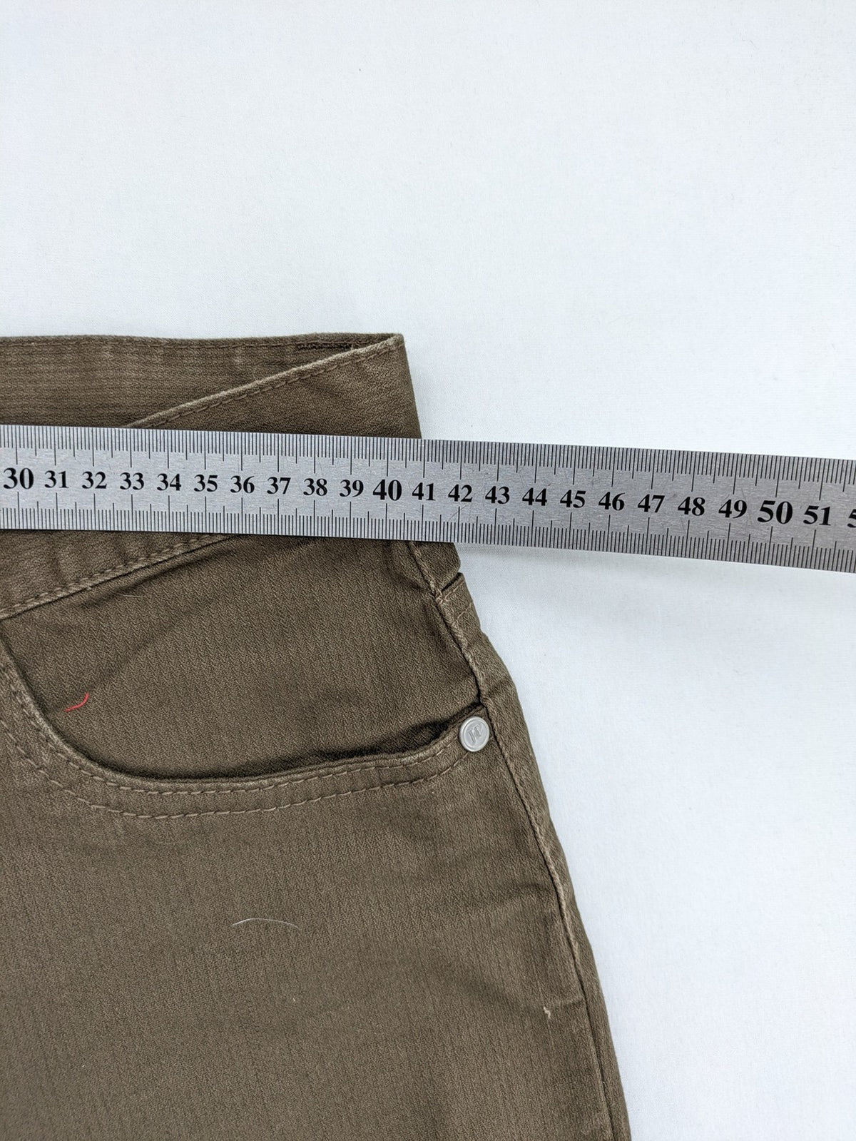 Jan Paulsen khaki straight jeans 5-pocket design soft corduroy material