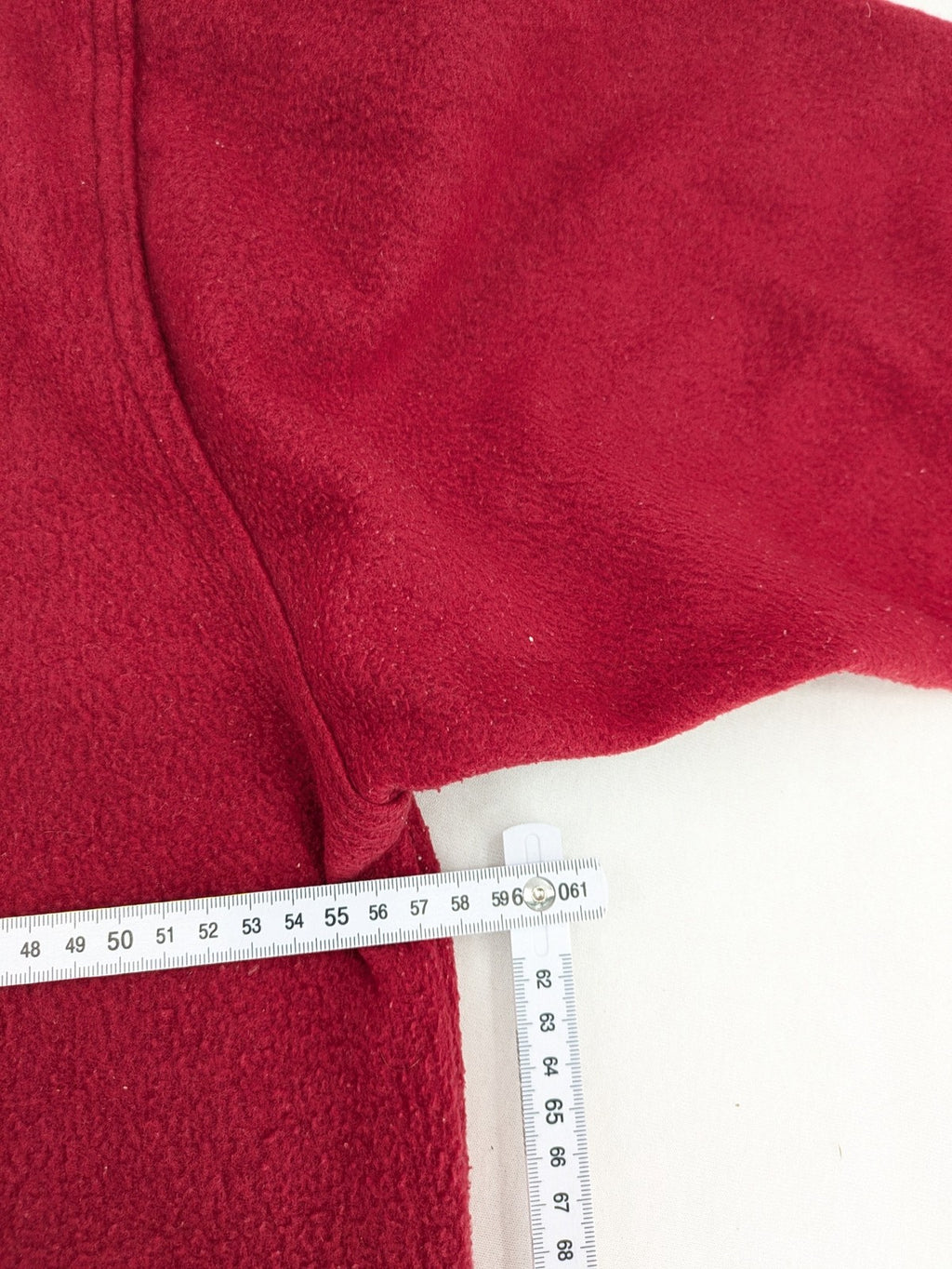 Outdoor red fleece shirt large button-up design with chest pocket and soft material