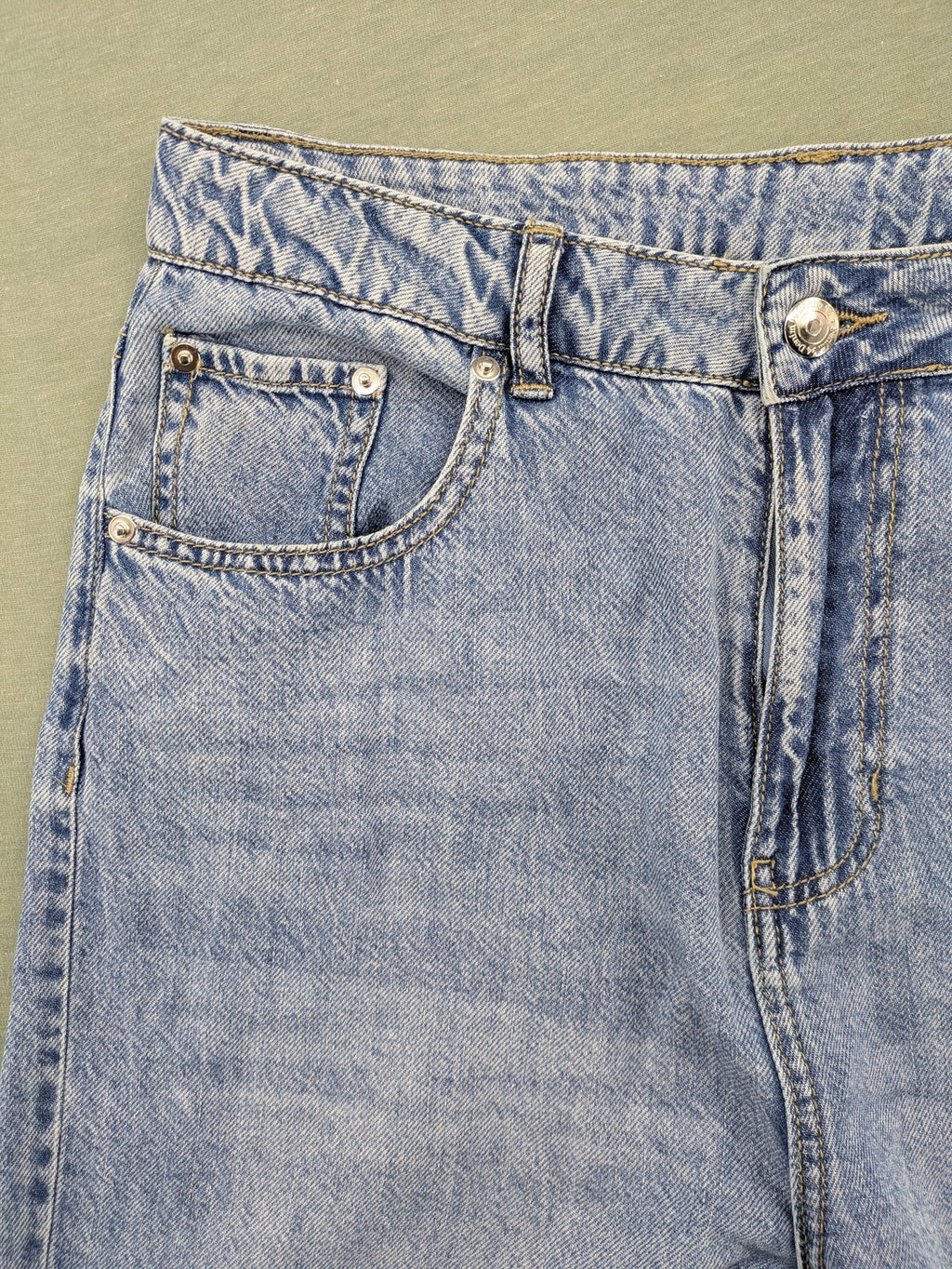 Janina blue wide leg jeans high waist loose fit soft cotton-lyocell blend