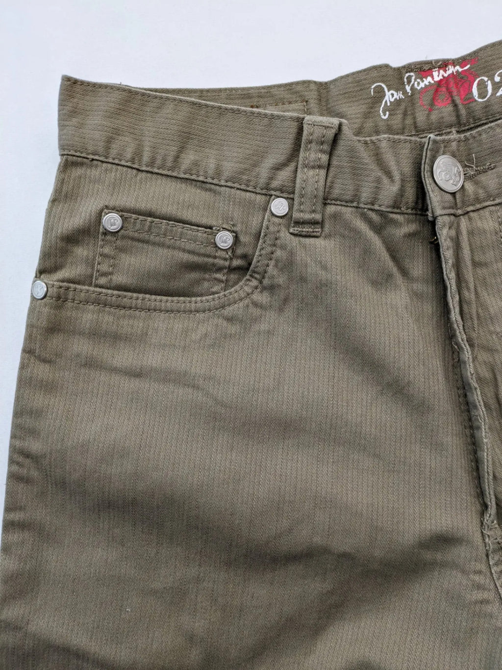 Jan Paulsen khaki straight jeans classic 5-pocket style cotton stretch material