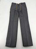 FHB hunting pants grey with double zipper and leather reinforcements, made from 100% cotton.