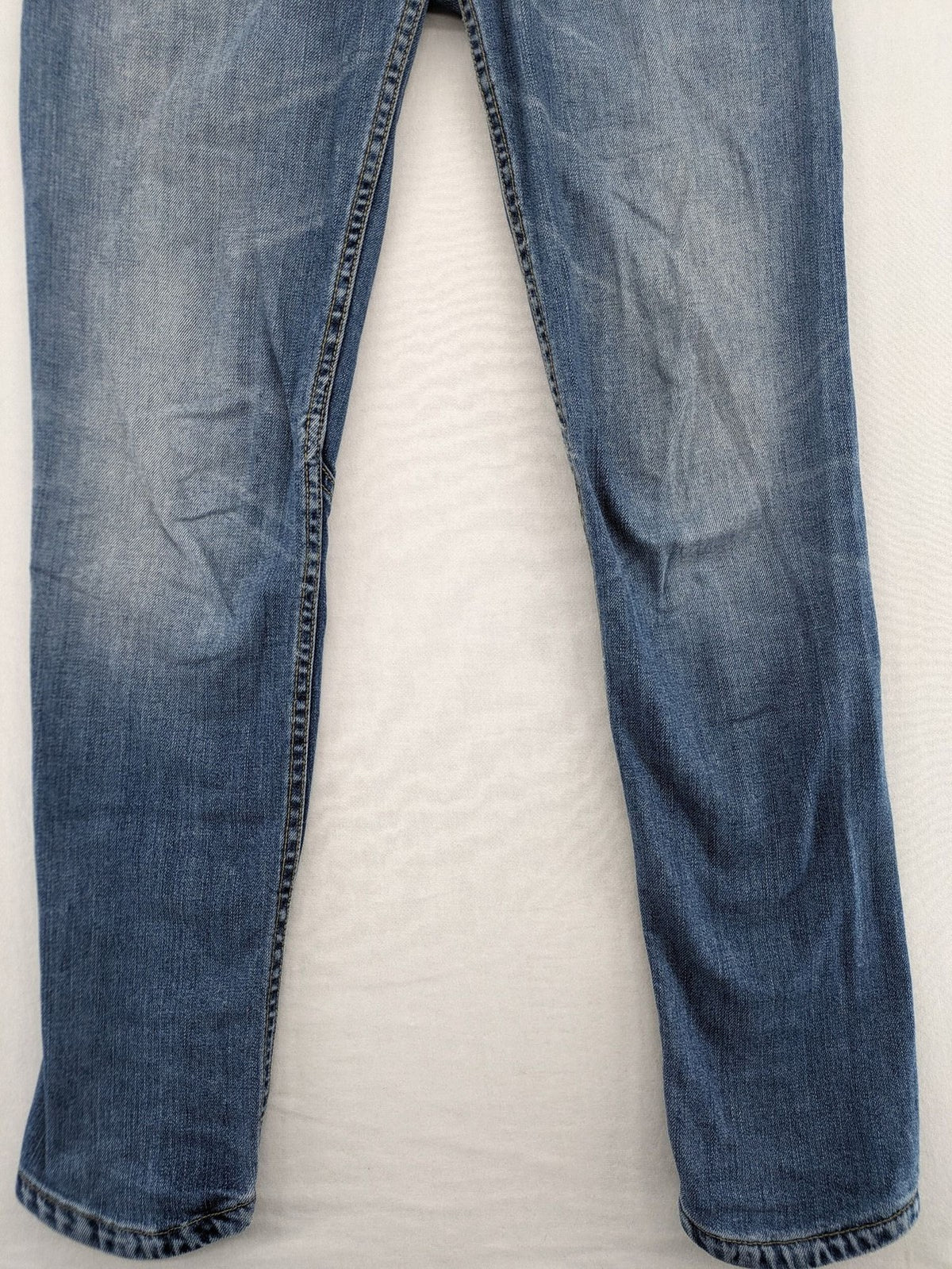 ONLY straight jeans orange pink distressed denim with unique gathered biker-style details