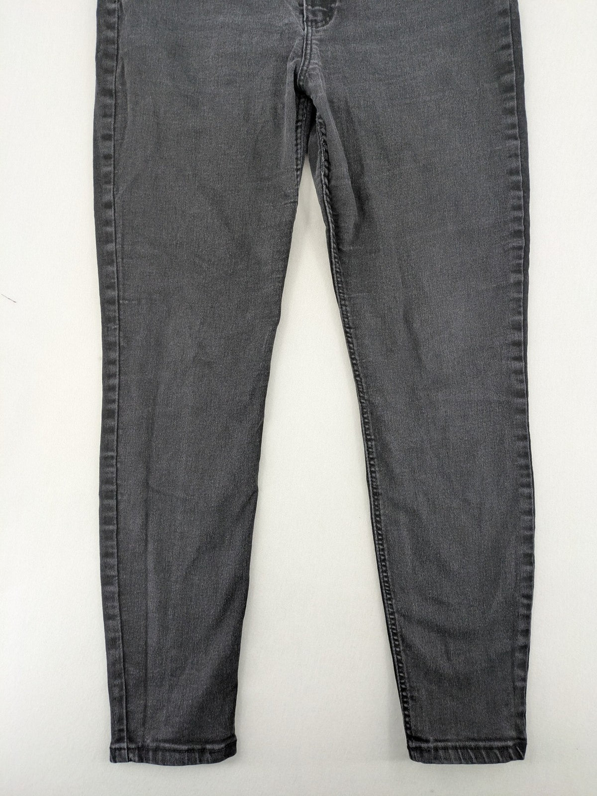 Zara high waist mom jeans faded black classic 5-pocket design stretch denim