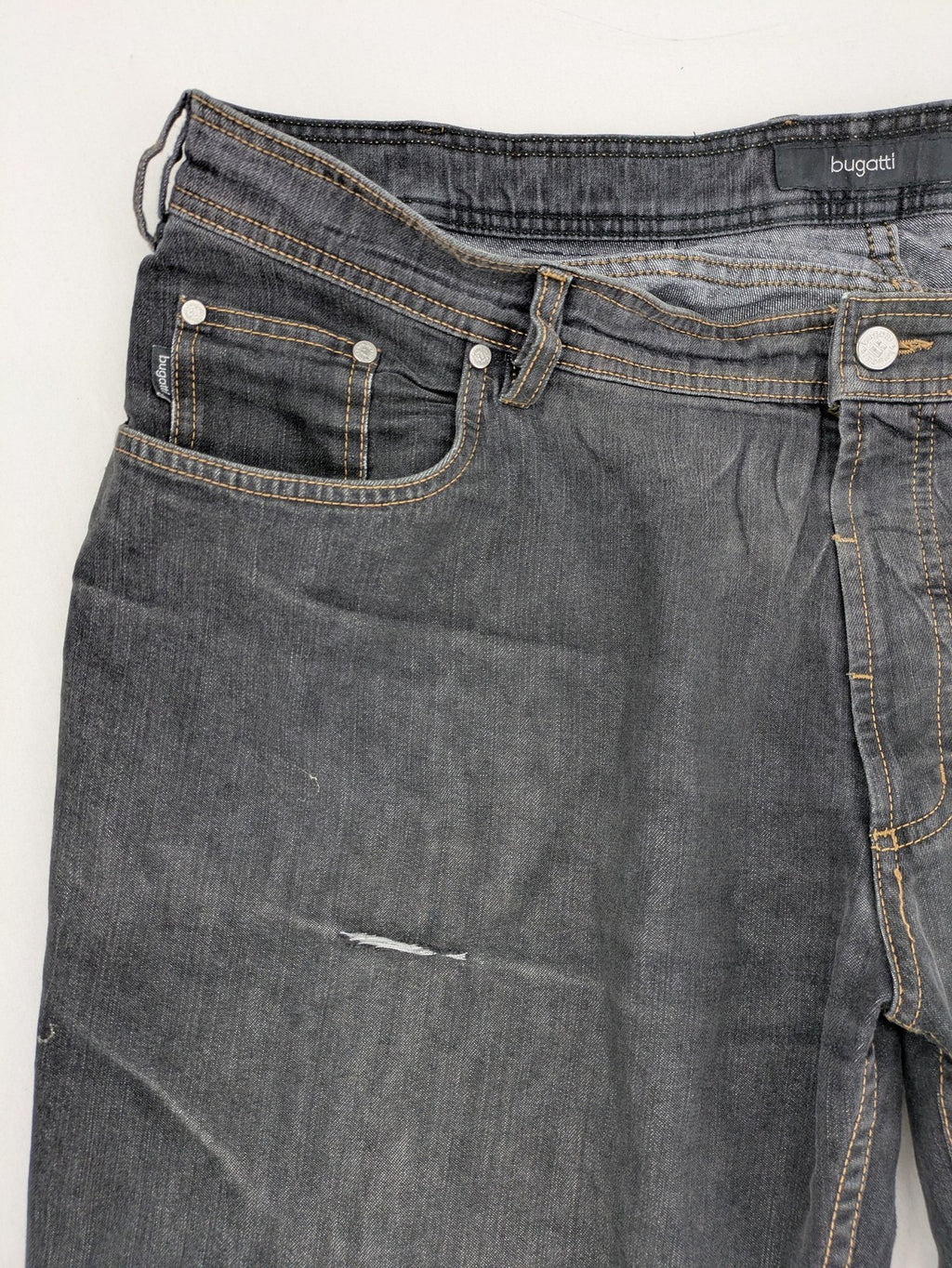 Bugatti straight jeans blue grey 5-pocket design with stretch denim material