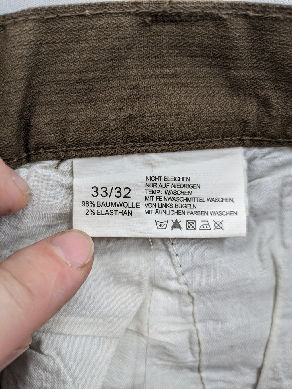 Jan Paulsen khaki straight jeans 5-pocket design soft corduroy material
