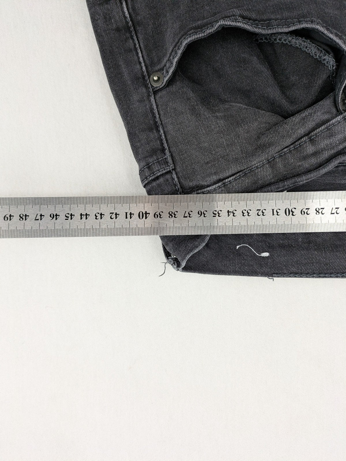 Zara black grey straight jeans five-pocket design stretch denim