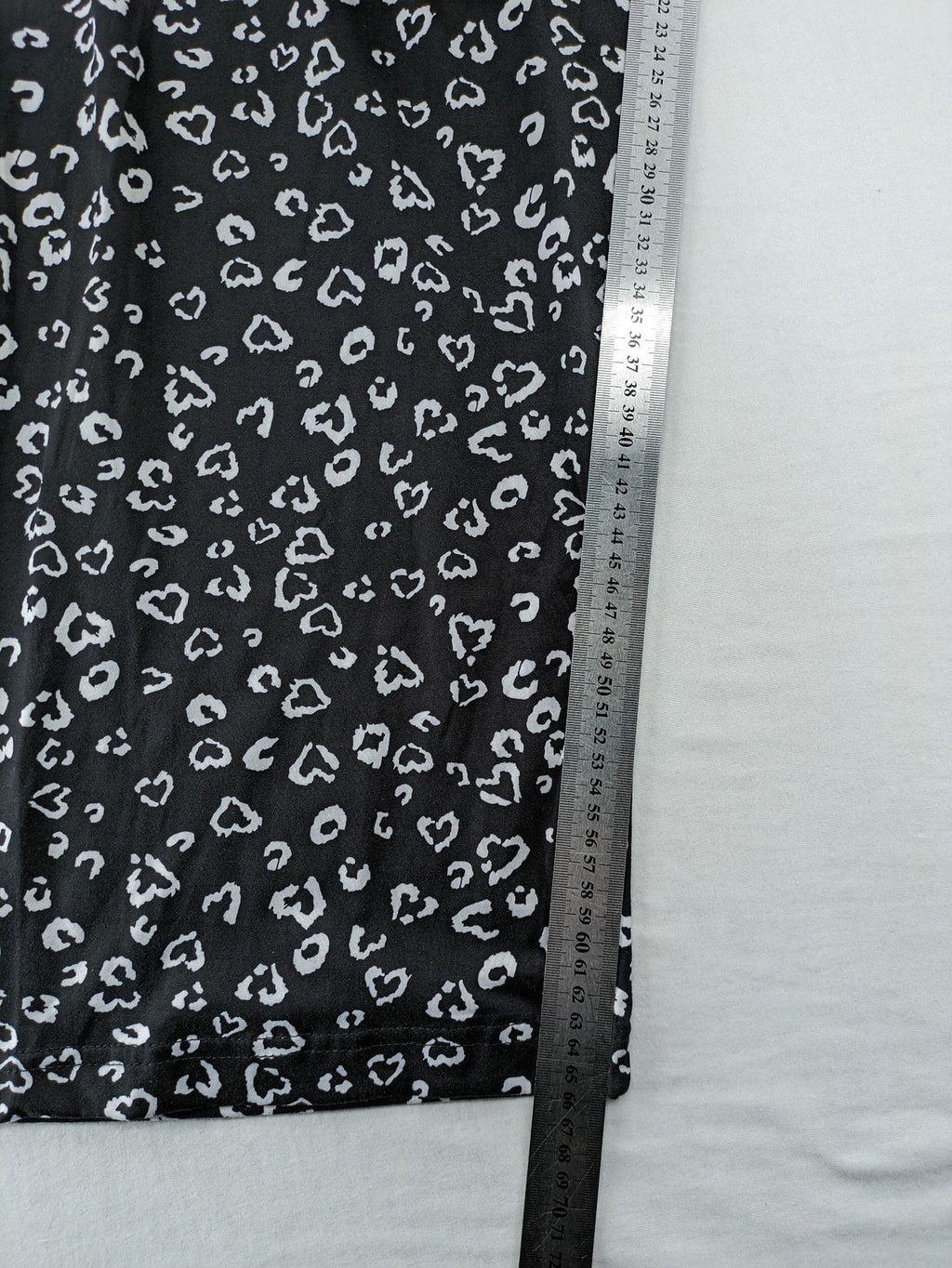 janina black and white pajama pants heart pattern elastic waistband stretch material
