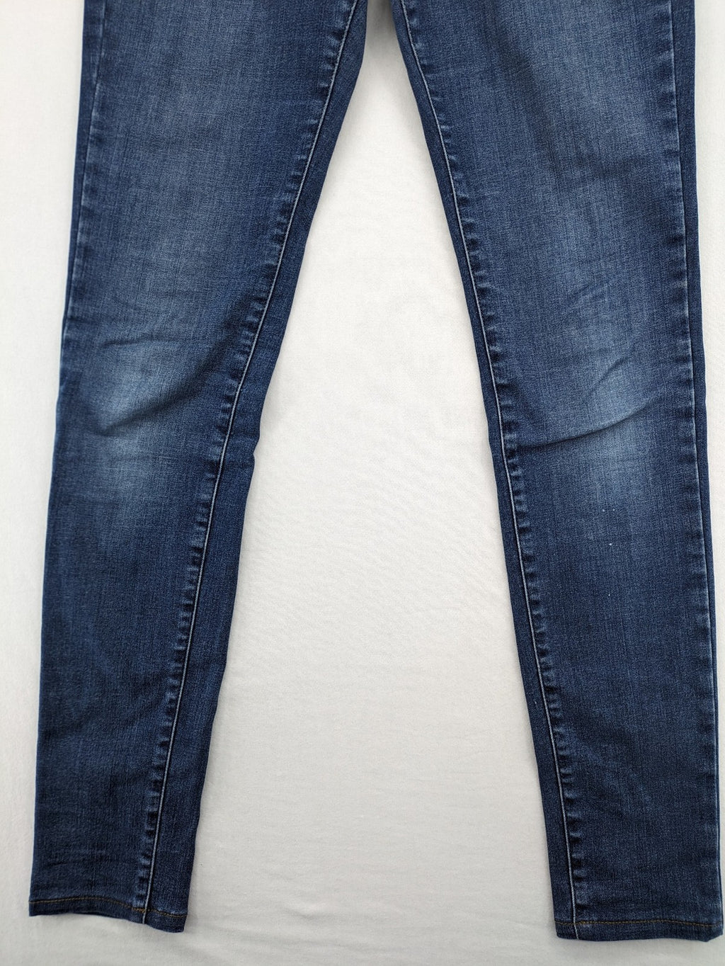 UNIQLO blue skinny jeans mid-rise 5-pocket design cotton stretch denim