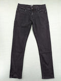 Savvy black straight jeans with washed finish and slim fit, made from stretch denim.