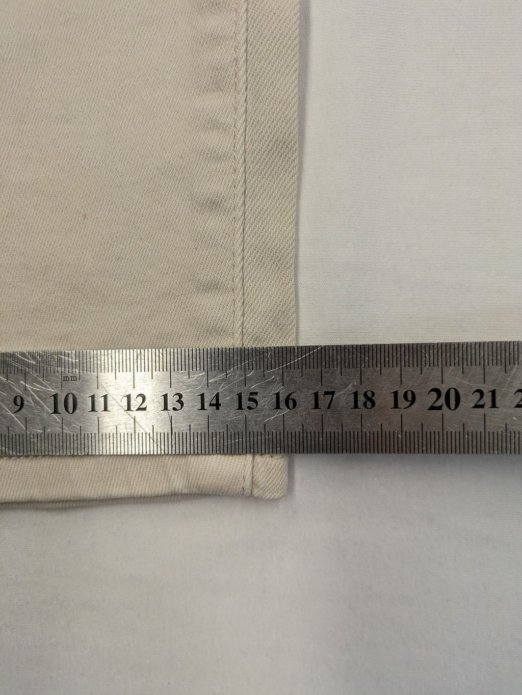 Circle Of Trust beige straight jeans with elastic waistband, drawstring, and classic 5-pocket design.
