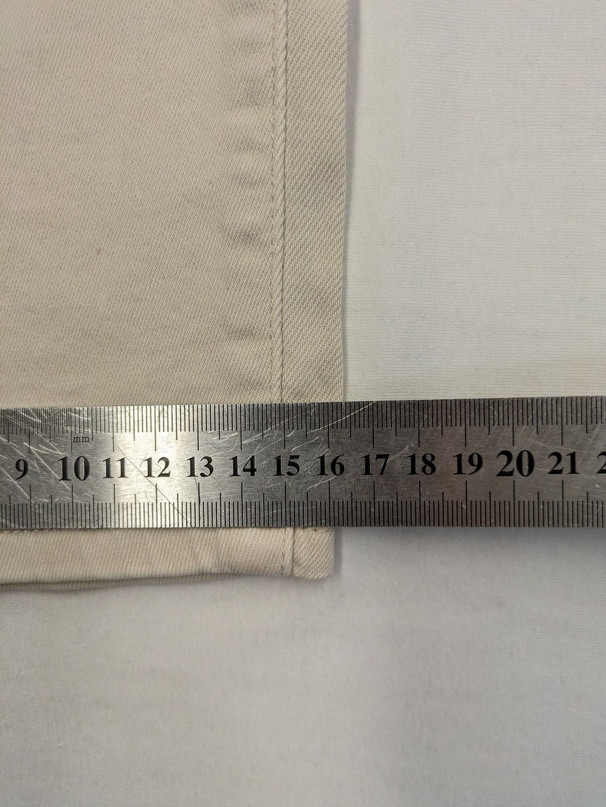 Circle Of Trust beige straight jeans with elastic waistband, drawstring, and classic 5-pocket design.