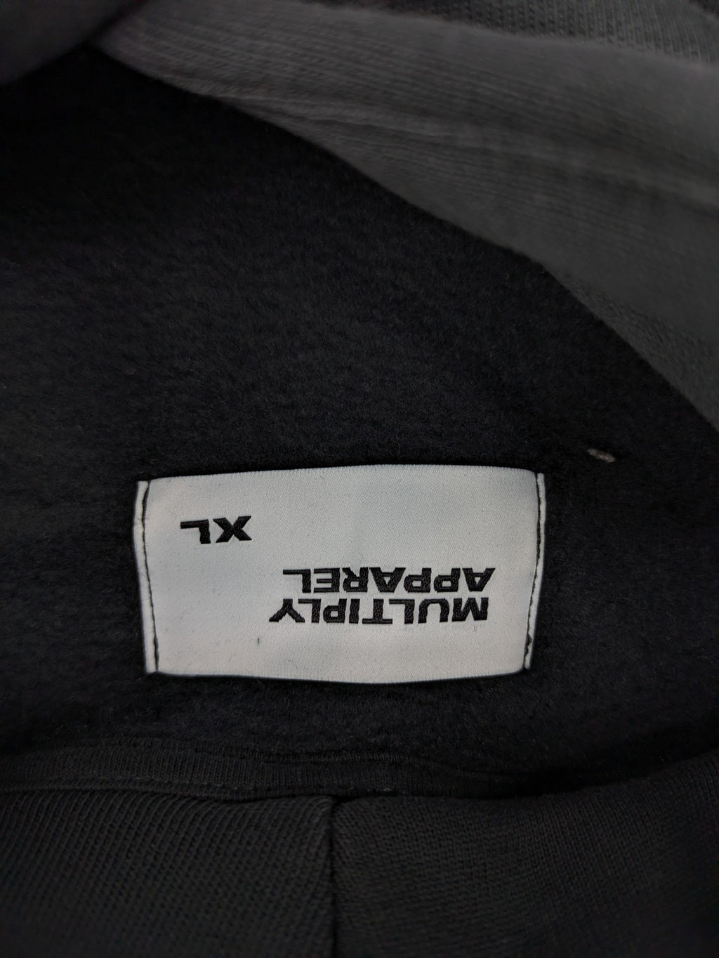 Multiply pink zip-through hoodie with large chenille logo backprint and front logo embroidery.