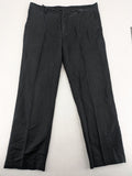 Angelo Litrico black trousers, classic straight cut, breathable linen-cotton blend.