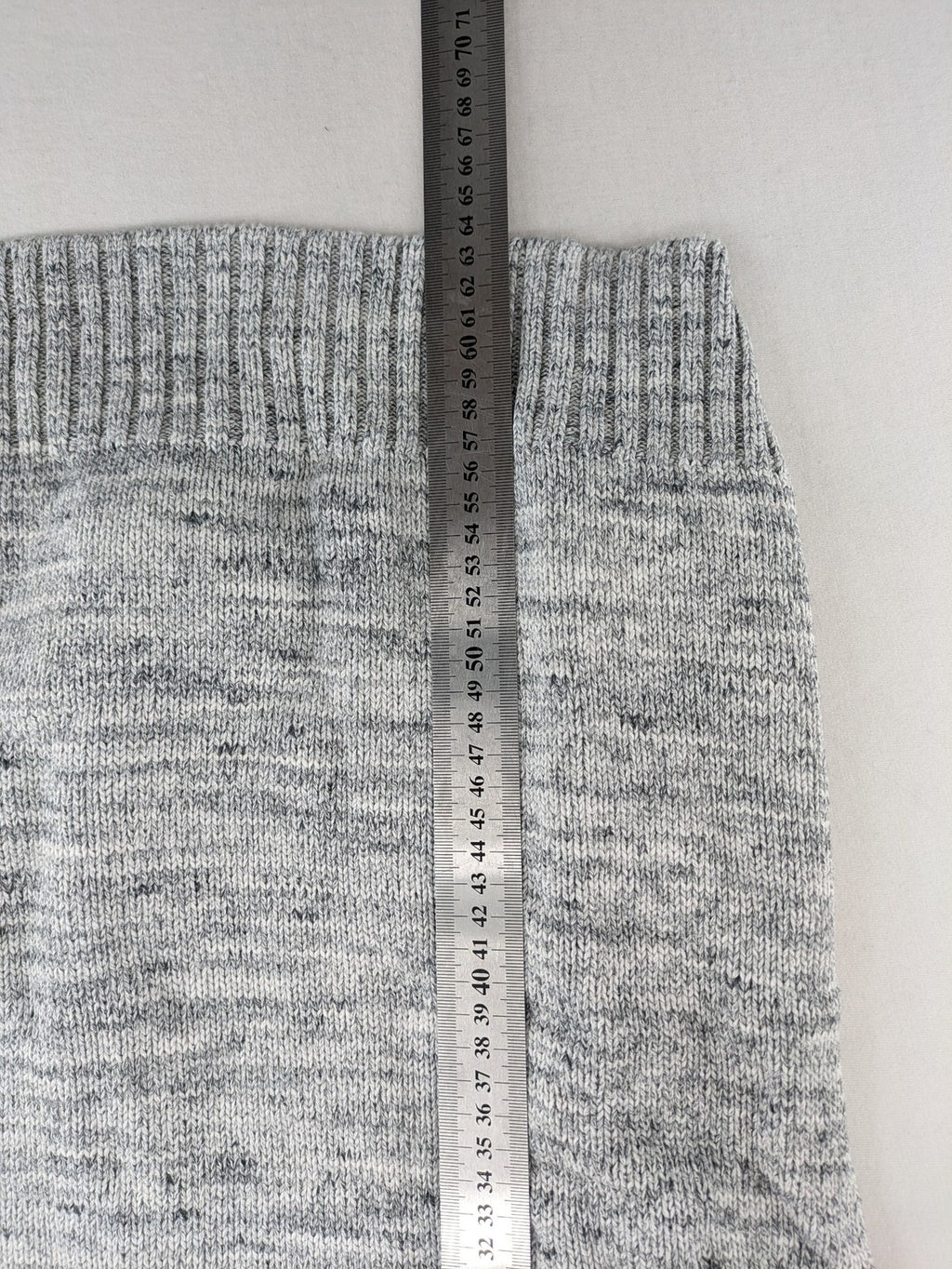 H&M L.O.G.G. grey turtle neck jumper with stylish shawl collar and textured knit.