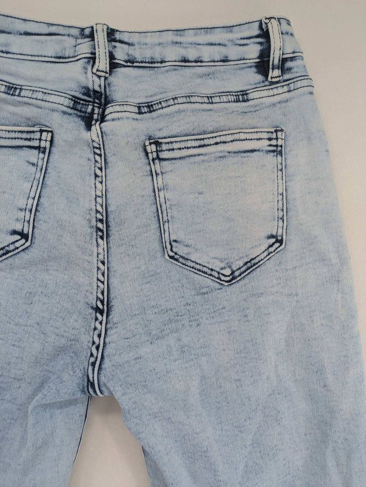 My Bestiny blue straight jeans acid wash finish five-pocket design stretchy cotton blend