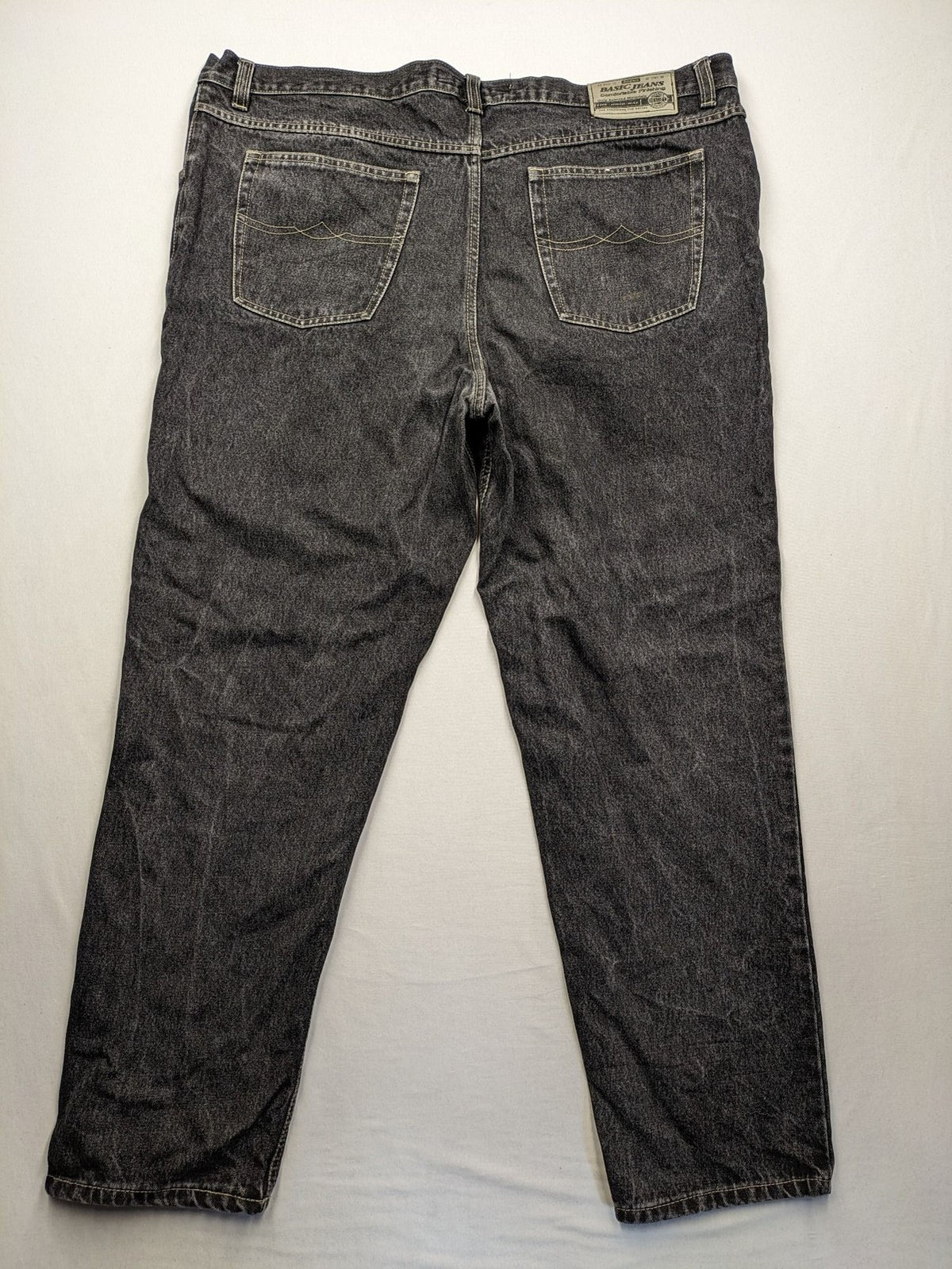 Jinglers straight jeans black grey faded wash, classic 5-pocket style, 100% cotton.