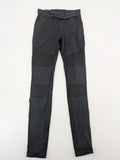 Urban Classics black bicycle tights with grey knee panels and high waist design.