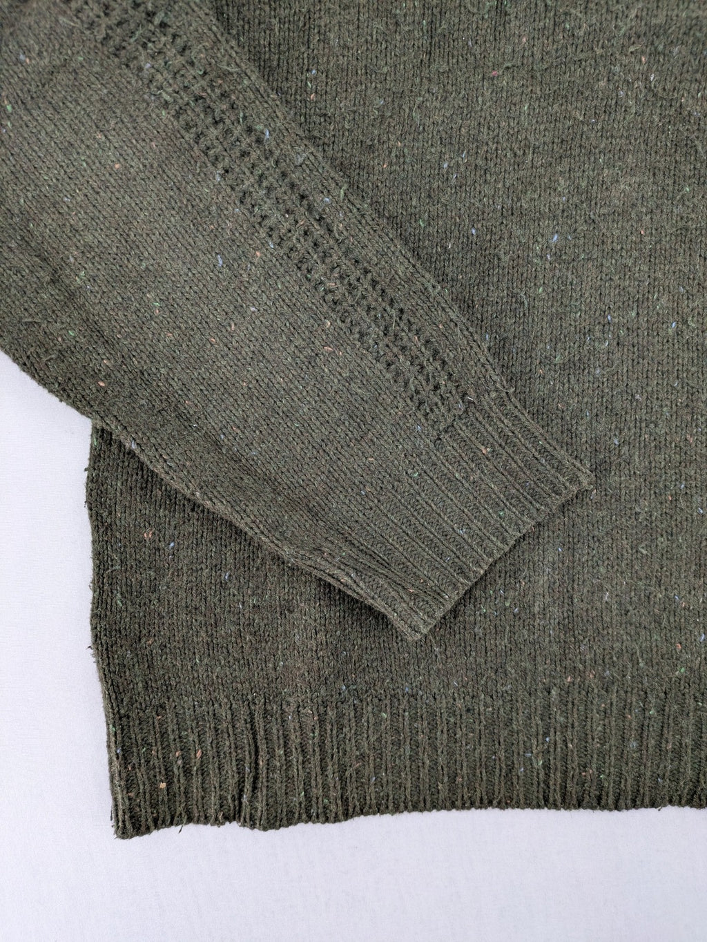 Gap Kids green turtle neck jumper with quarter zip and textured knit details.