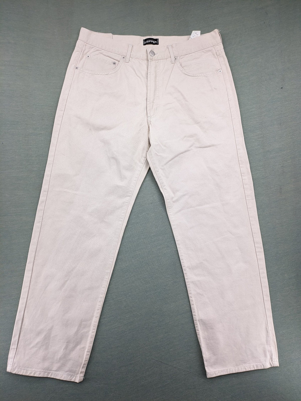 Weippler beige straight leg jeans W36 L30 100% cotton classic design