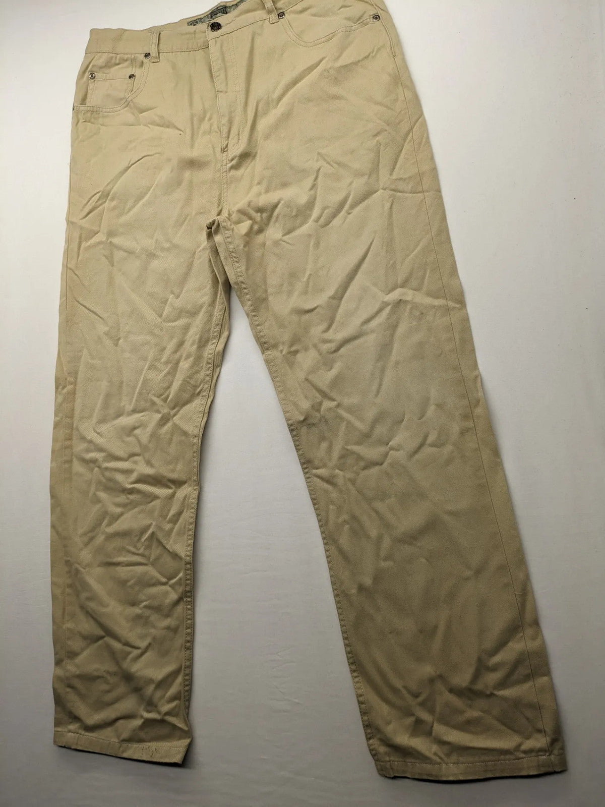 Go West beige straight jeans 5-pocket style durable cotton material