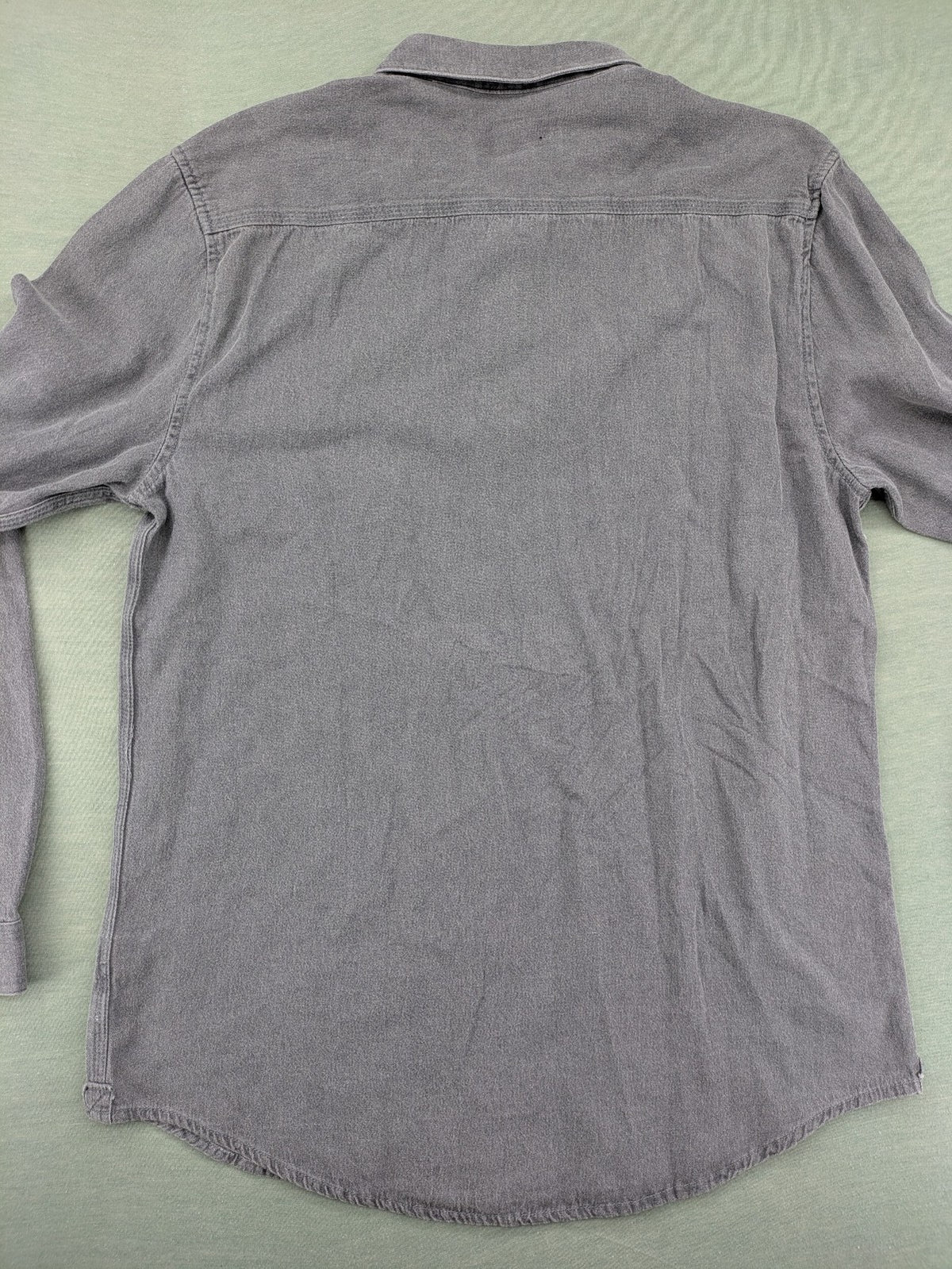 River Island grey button-down shirt with chest pocket and classic collar.